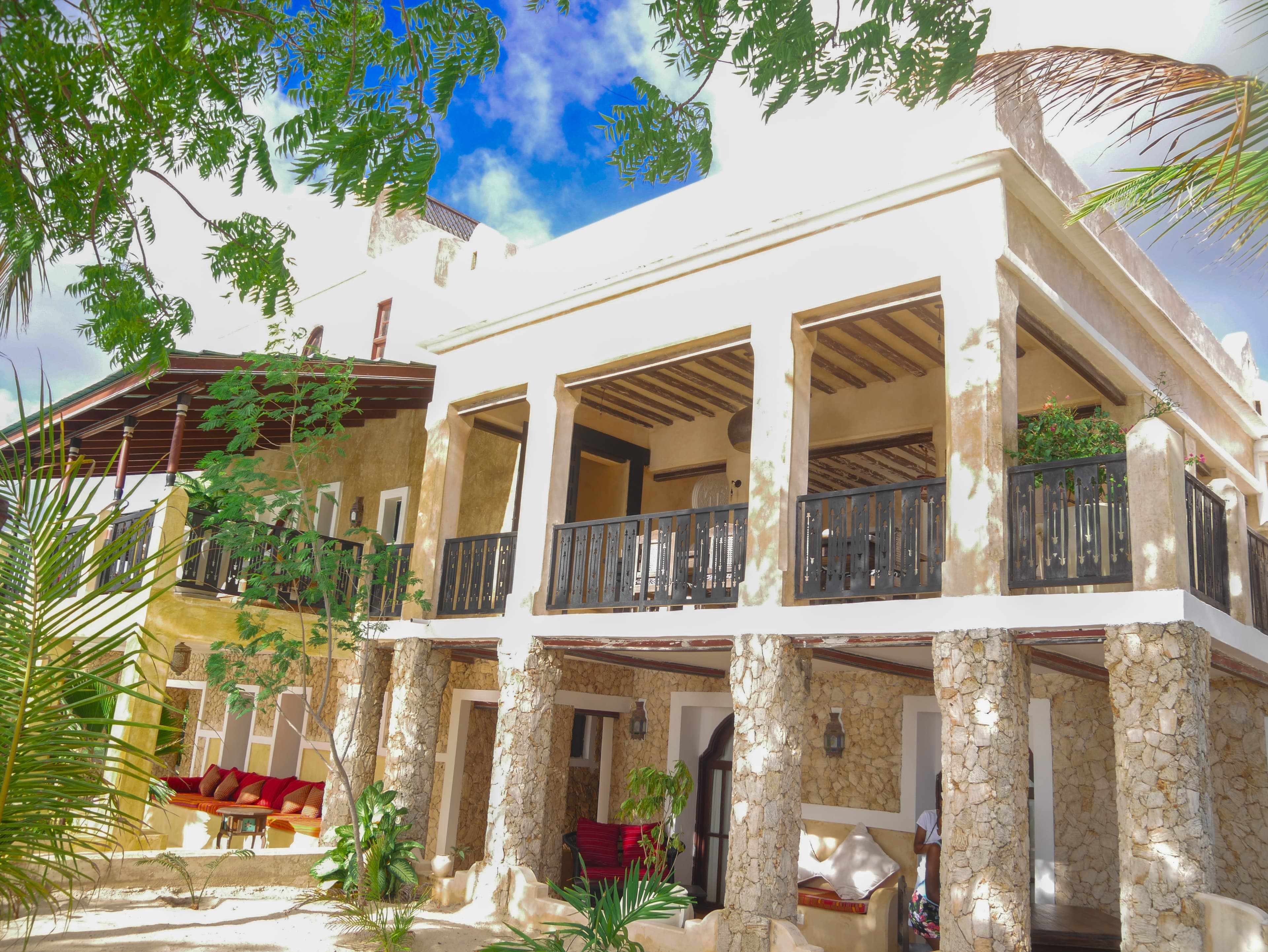 Front view of The Red Moon House