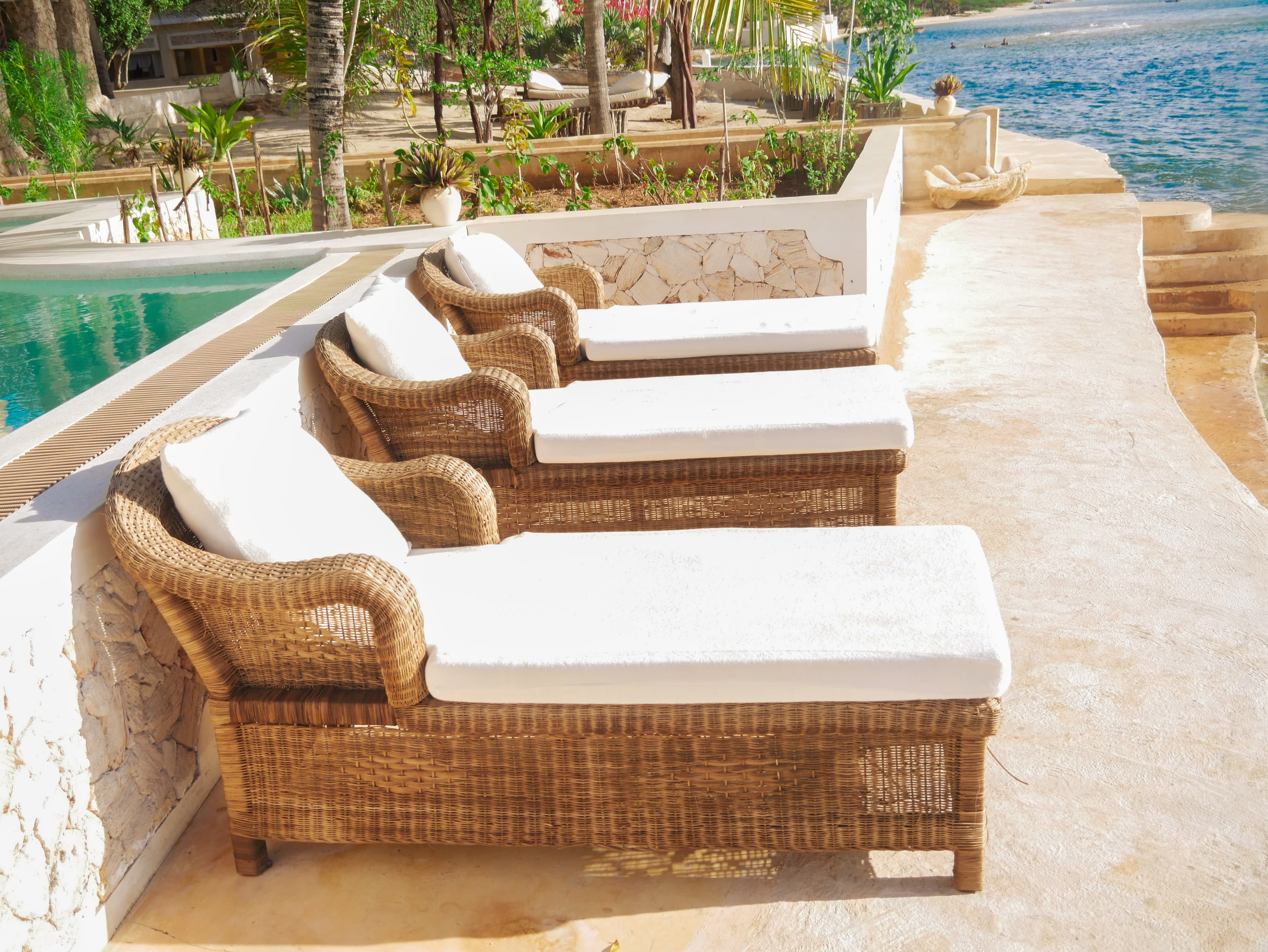 Resting area by the pool