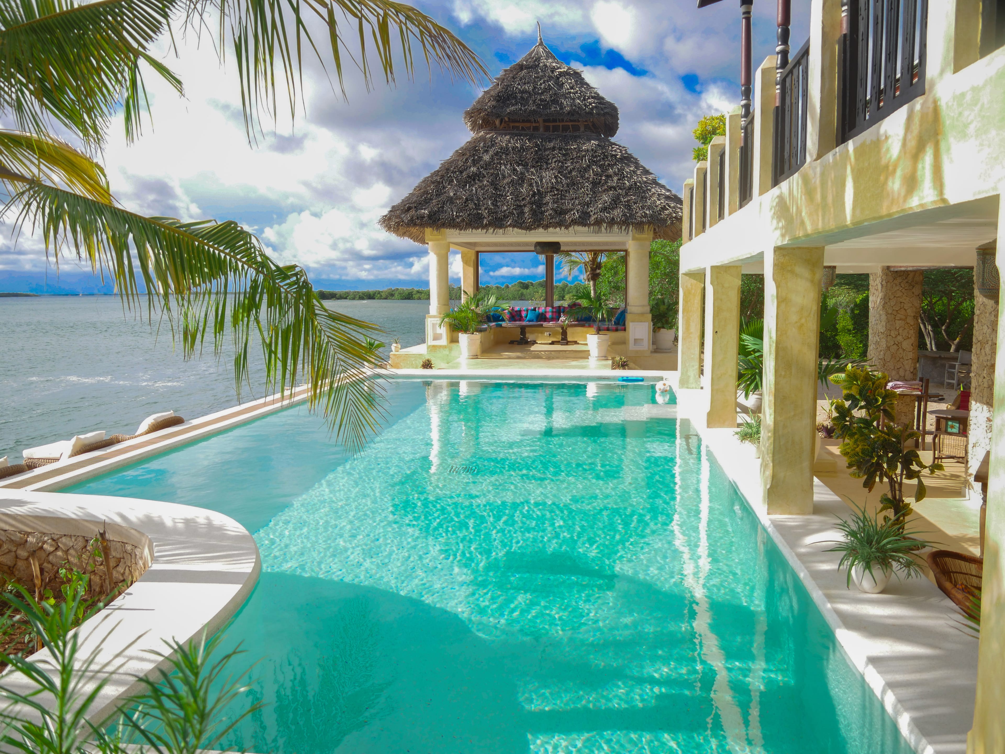 Swimming pool at The Red Moon House